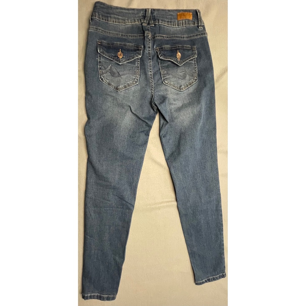 Angels Forever Young Everflex Curvy Skinny Jeans Medium Wash Blue Size 6/28 - Picture 7 of 11